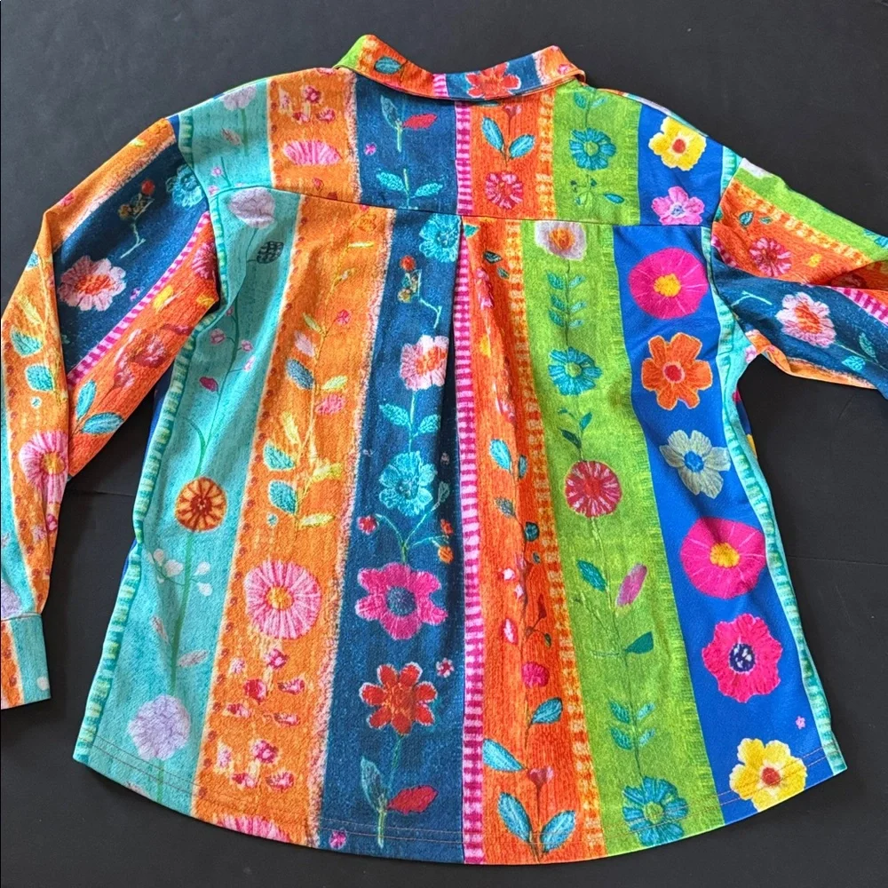 Retro Floral Flower Power Hippie Shirt - Picture 10 of 14